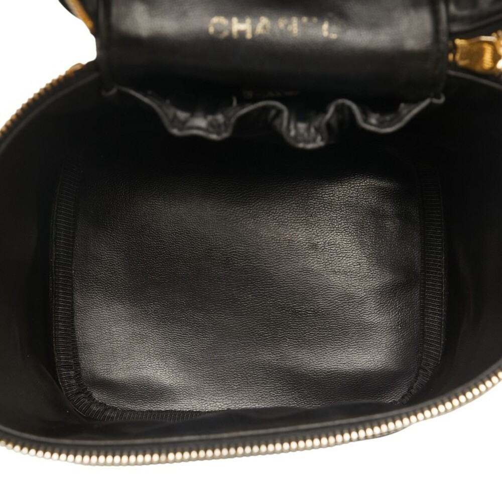 CHANEL Black Caviar Leather Logo Vanity Bag - Picture 6 of 10